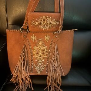 Montana West Aztec Collection Tote and Wallet Set/NWOT